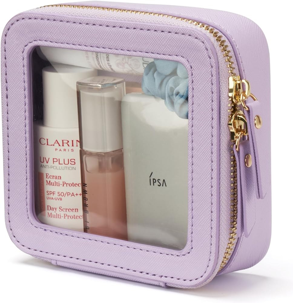 Small Cosmetic Bag for Purse Mini Makeup Bag for School Cute Clear Make Up Pouch for Travel Tiny ... | Amazon (US)
