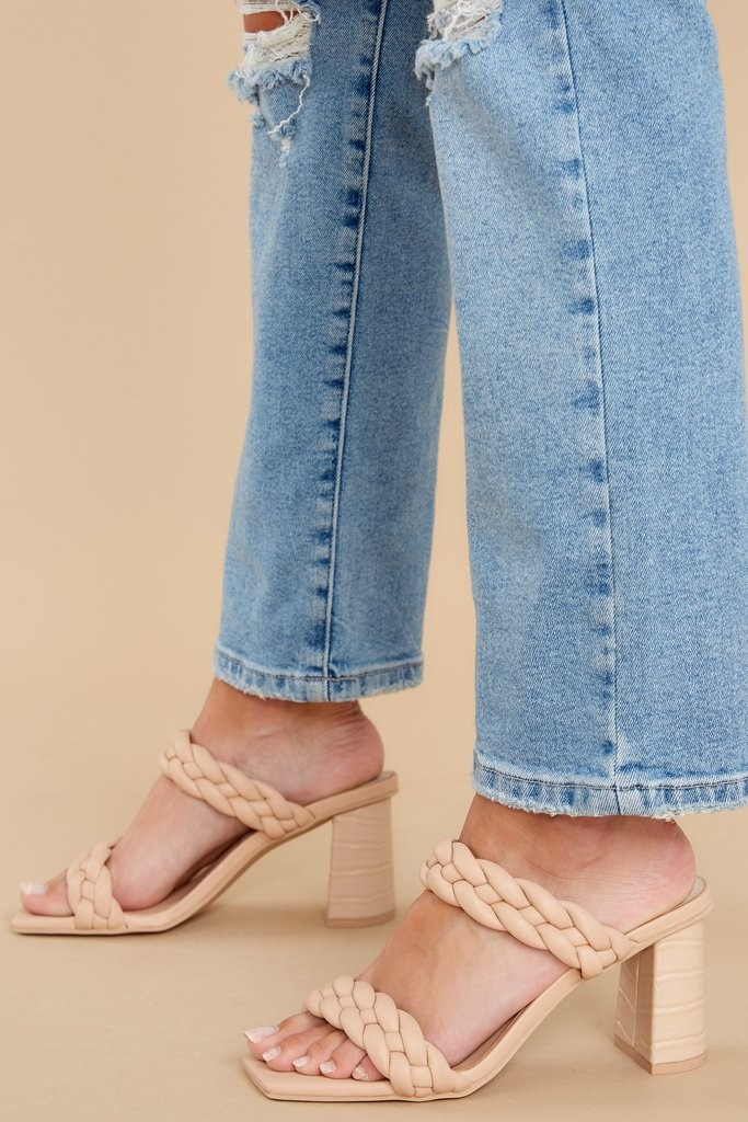 Paily Cream Heels | Red Dress 