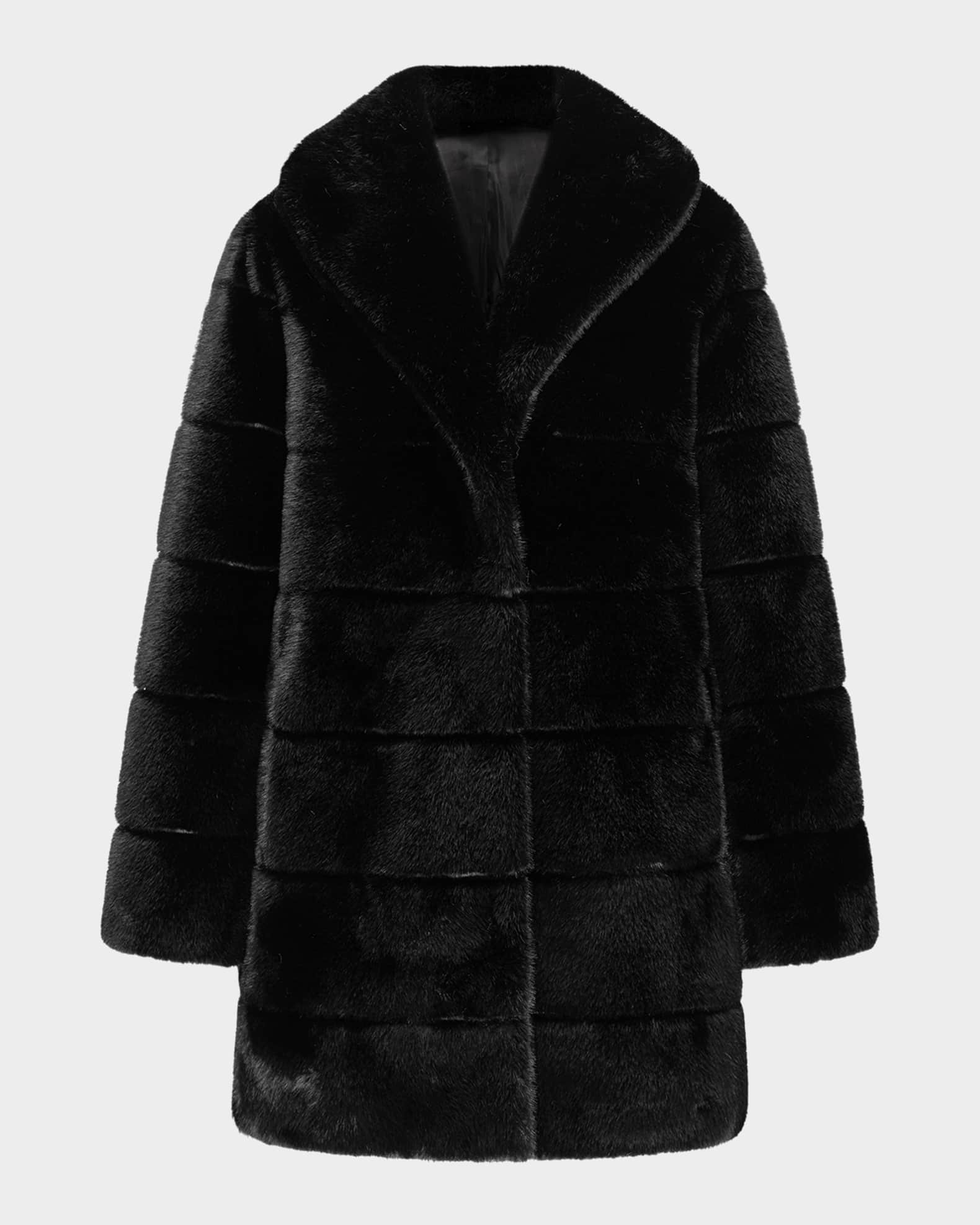Lyla Grant Fur-Free Quilted Faux Mink Coat | Neiman Marcus