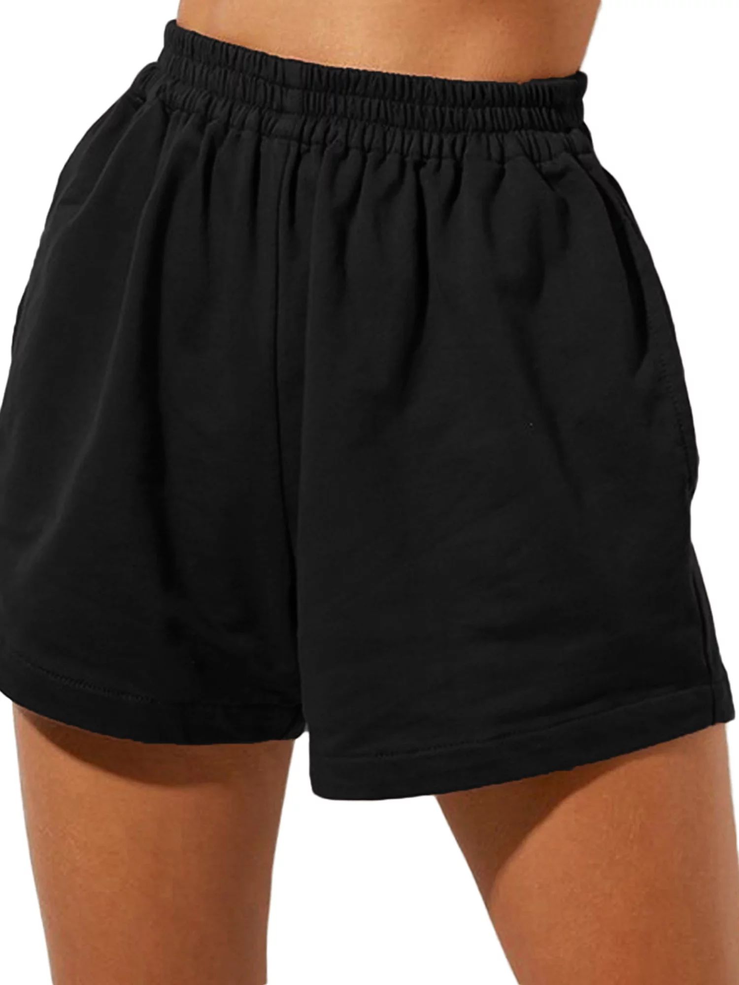 Xingqing Women Sweat Shorts High Waist Wide Leg Sports Workout Shorts Lounge Pants Summer Sweatpa... | Walmart (US)