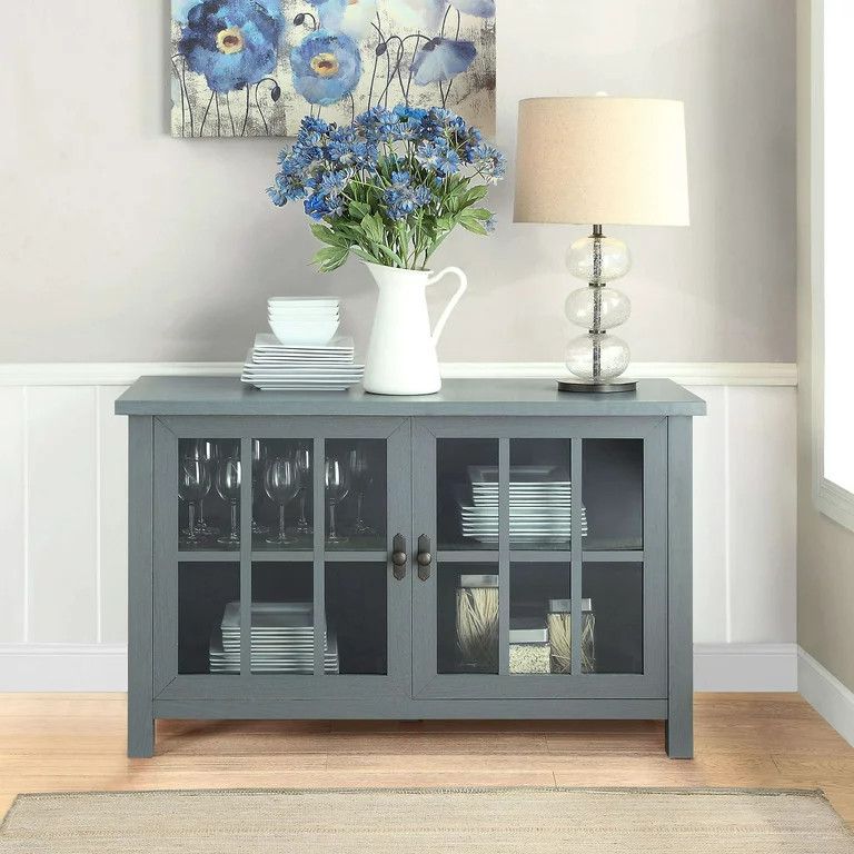 Better Homes & Gardens Oxford Square TV Stand for TVs up to 55", Antique Blue | Walmart (US)
