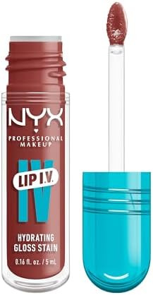 NYX Professional Makeup Lip IV Hydrating Glossy Lip Stain with 12HR Hydration - Hydra Honey (Brow... | Amazon (US)