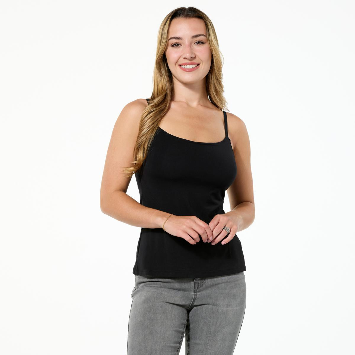 Colleen Lopez Knit Camisole with Built-In Shelf Bra | HSN