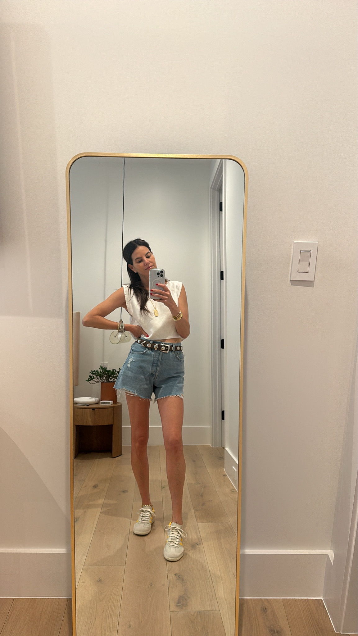 Casual summer outfit ☀️

Summer fashion - Denim shorts - Belt - White tank - Mom outfit inspo - Fav fashion looks - Casual summer outfit inspo 

#LTKSeasonal #LTKStyleTip