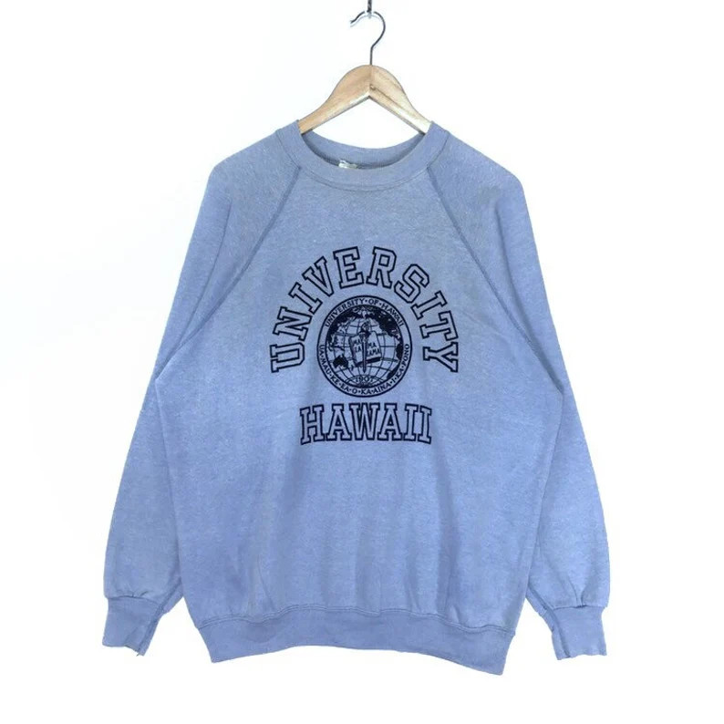 Vintage 80s University of Hawaii Sweatshirt - Sky Blue Big Logo | Etsy (Global)