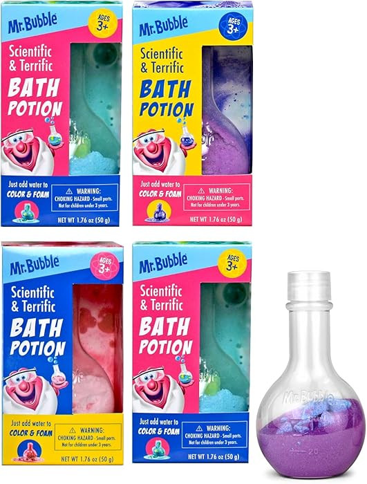 Mr. Bubble Kids Original Bath Bomb Potions - Colorful Fizzy Fun - Cool Foam and Bubble Science Be... | Amazon (US)