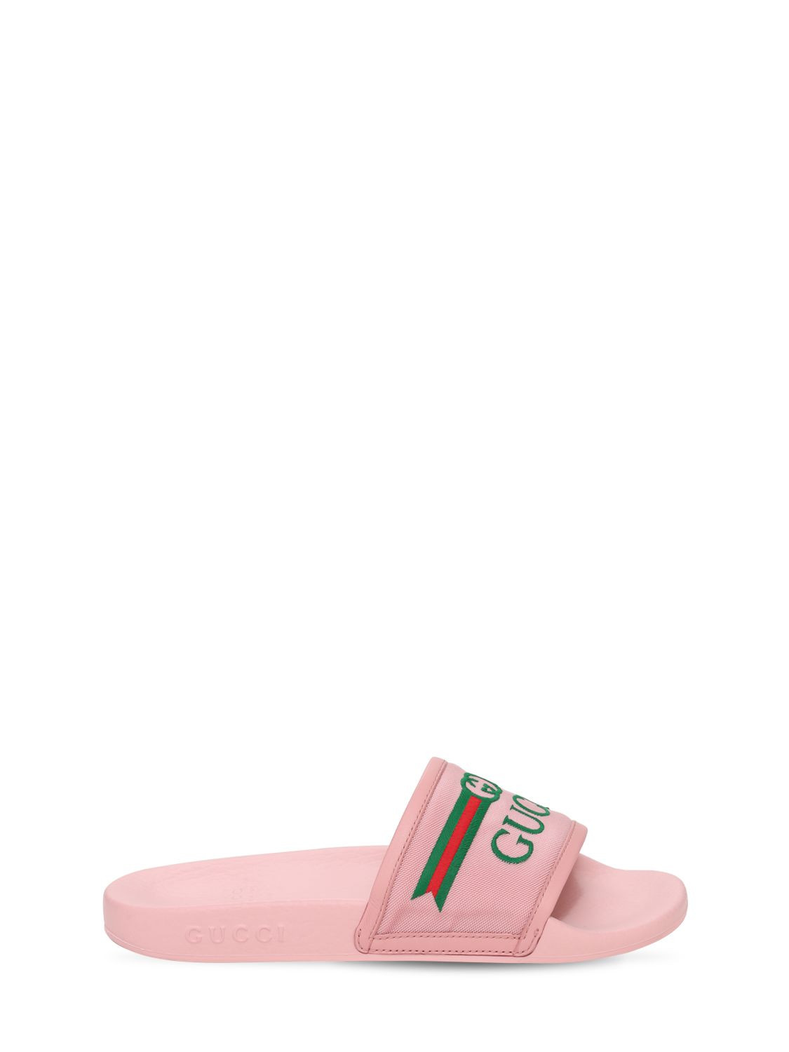 Logo Print Rubber Slide Sandals | Luisaviaroma
