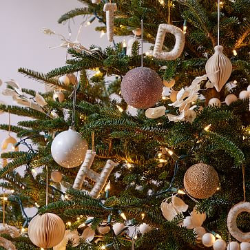 Cream Paper Ornaments (Set of 4) | West Elm (US)