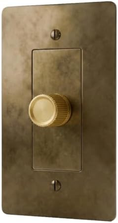 Brass Dimmer Light Switch - 120V AC - Solid Brass Wall Plate for LED Bulbs - Handcrafted Rotary D... | Amazon (US)