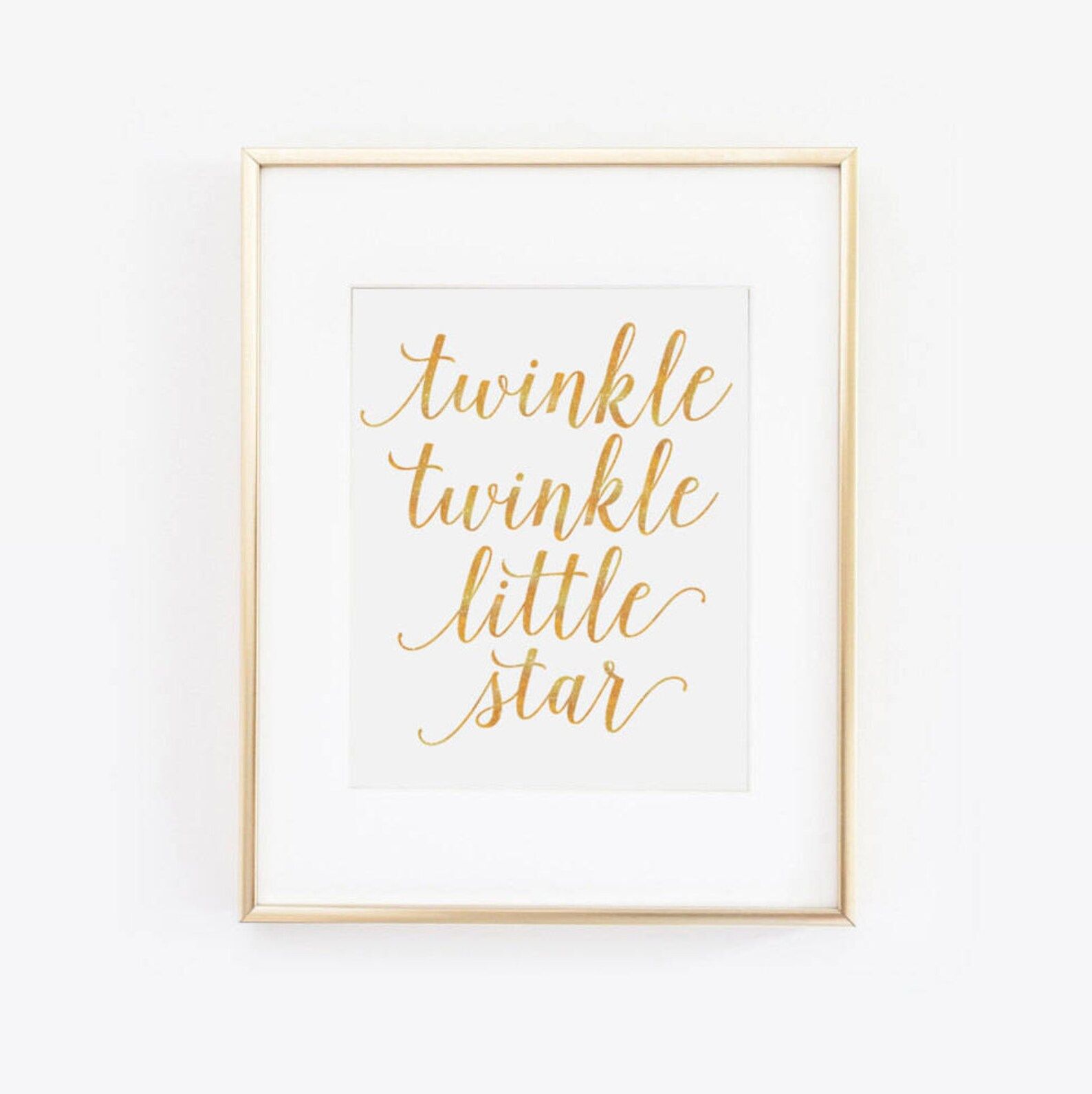 Twinkle Twinkle Little Star Gold Print lullaby Print | Etsy | Etsy (US)
