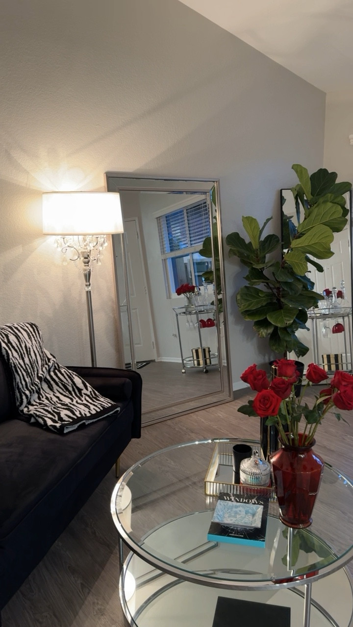 Apartment decor 
Mirror
Deco apartment 
Home finds
Wayfair love seats barstools 
ZGallerie bar cart
Amazon lamp
Kirkland’s leaner mirror
Home finds

#LTKhome #LTKVideo #LTKfindsunder100