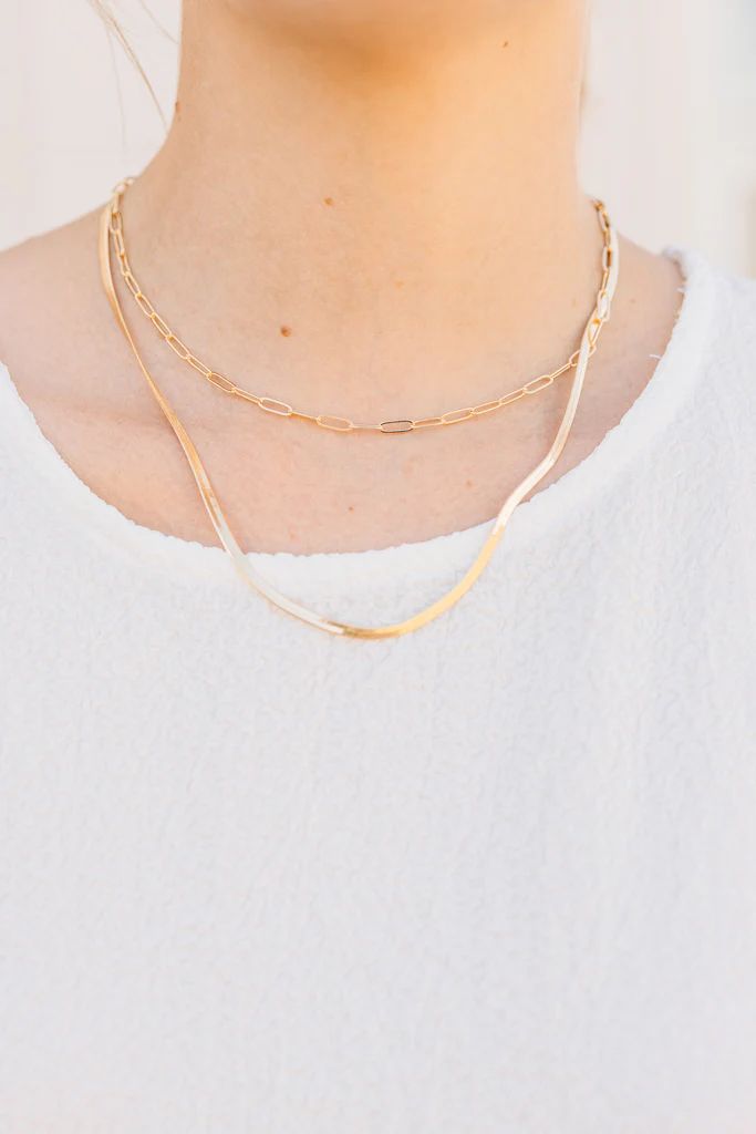 It's All True Gold Chain Layered Necklace | The Mint Julep Boutique