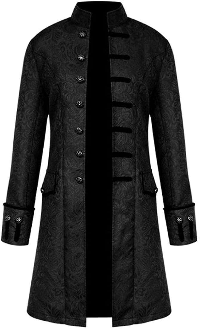 Nobility Baby Mens Medieval Steampunk Stand Collar Coat | Amazon (US)
