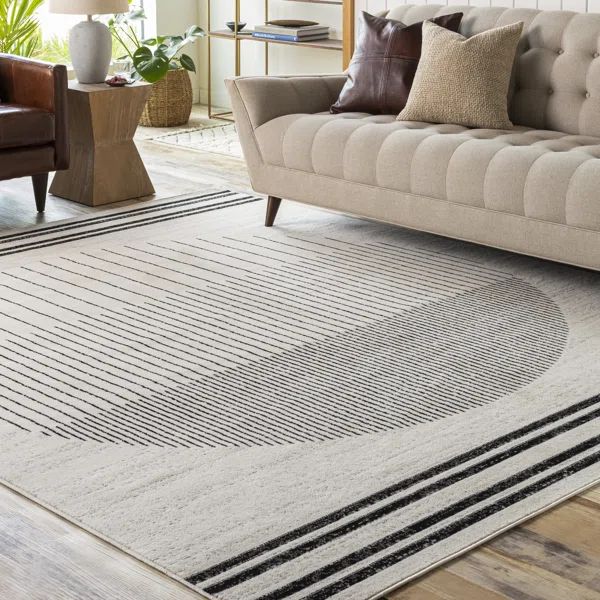 Corum Abstract Black/Ivory Area Rug | Wayfair North America