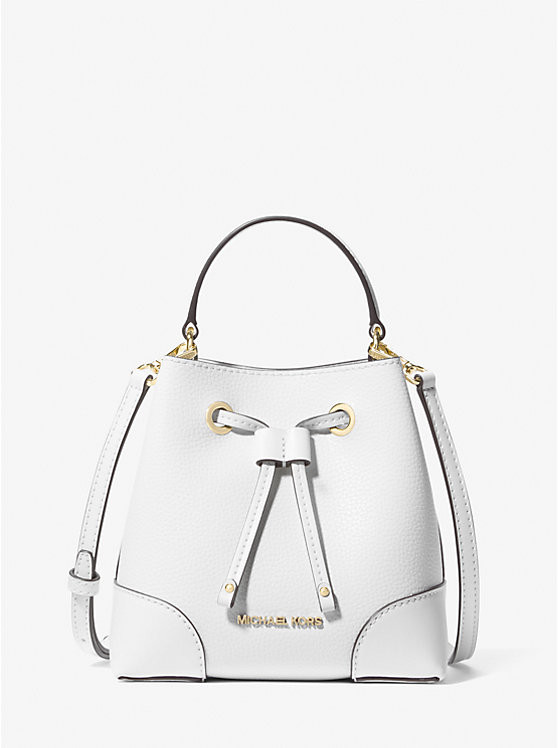 Mercer Small Pebbled Leather Bucket Bag | Michael Kors US