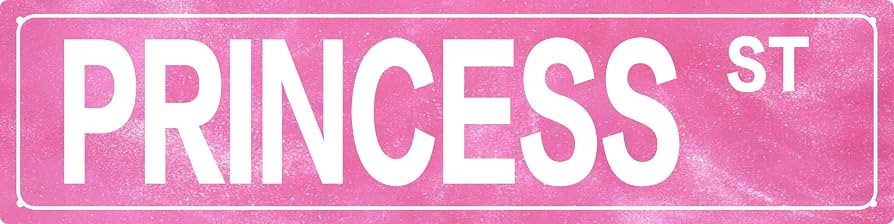 Retro Girl Pink Tin Metal Sign Princess Statement Wall Decor for Home Vintage Bar or Dorm Unique ... | Amazon (US)