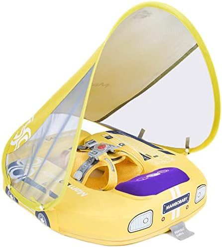 Non Inflatable Mambobaby Swim Float Newest Solid Infant Float Ring with Tail and Removable UPF 50... | Amazon (US)