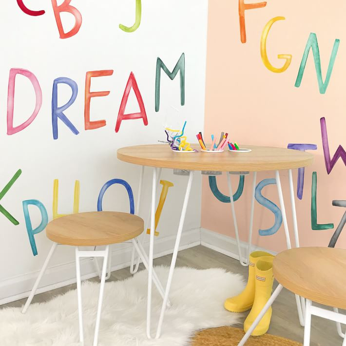 Mej Mej Uppercase Rainbow Letters Peel &amp; Stick Wall Decals | West Elm (US)