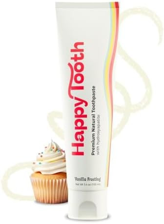 Happy Tooth Hydroxyapatite Toothpaste, Fluoride Free, Natural Whitening for Kids, Toddlers and Ad... | Amazon (US)