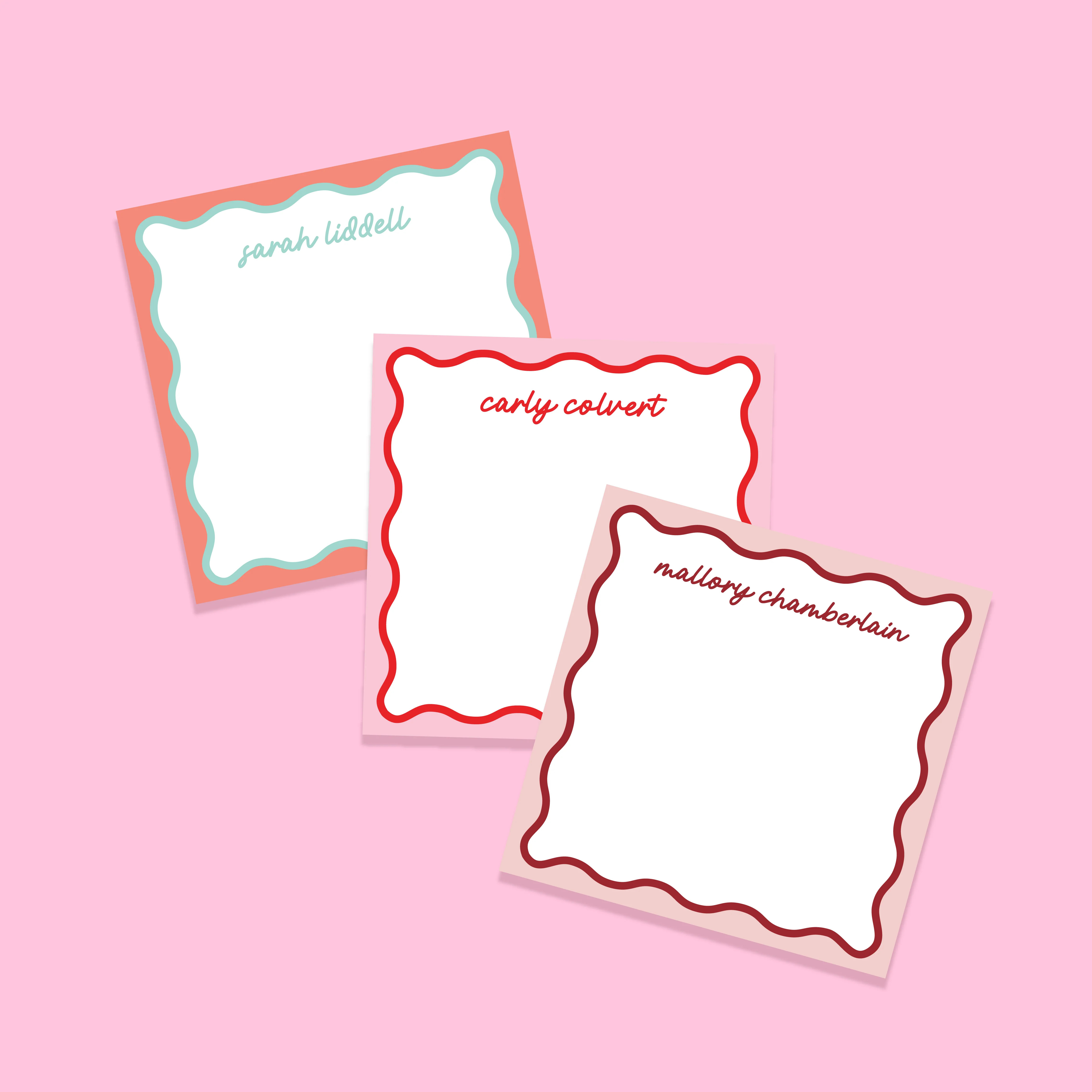 Wavy Collection Personalized Notepad | Joy Creative Shop