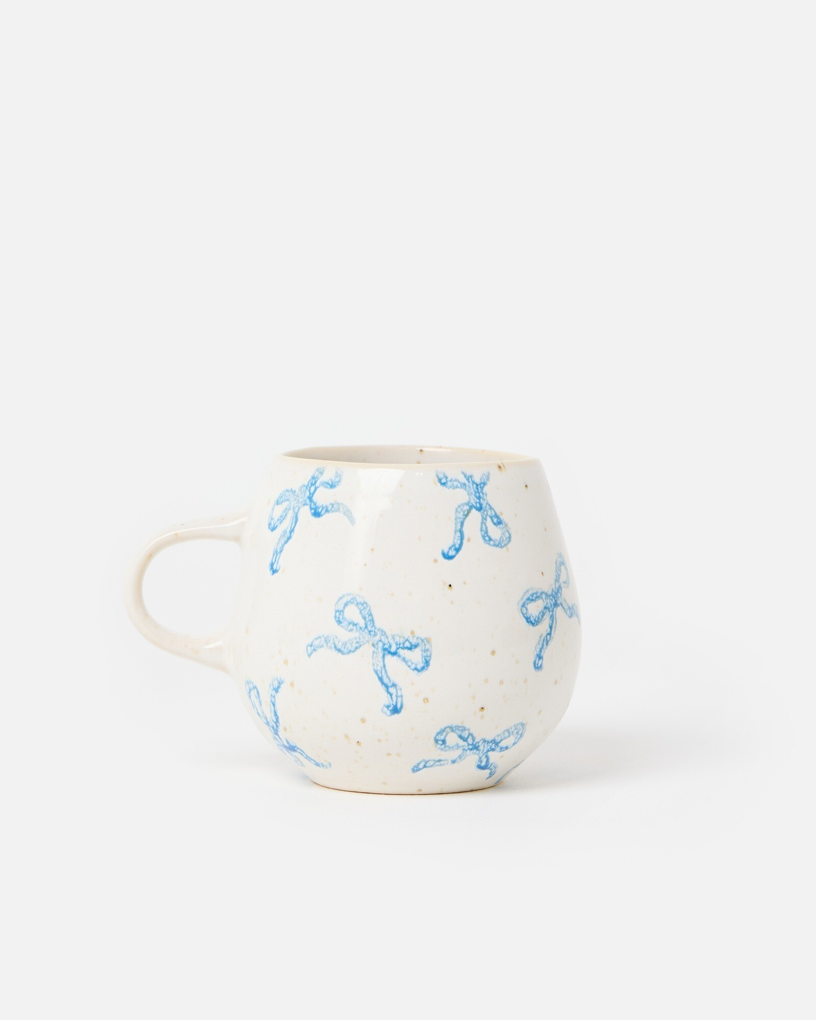 Blue Bow Round Ceramic Mug | Oliver Bonas (Global)