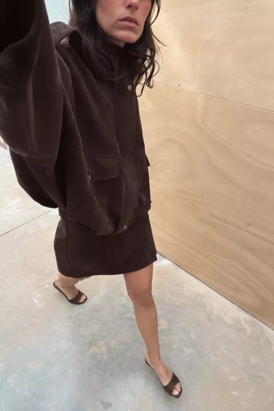 FAUX SUEDE BUCKLE MINI SKIRT | Zara Canada