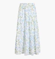 The Florence Nap Skirt - Blue Peony Bouquet Cotton | Hill House Home