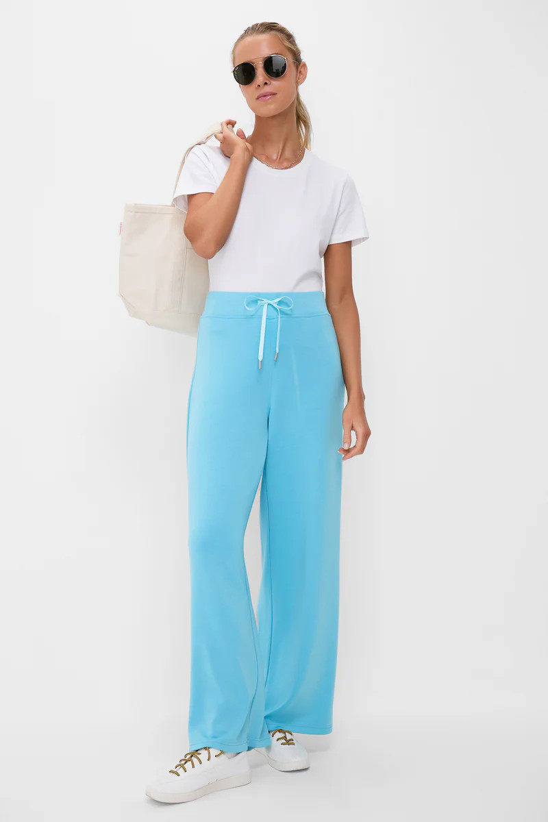 Bright Blue Wide Leg Comfort Stretch Finn Pants | Tuckernuck (US)