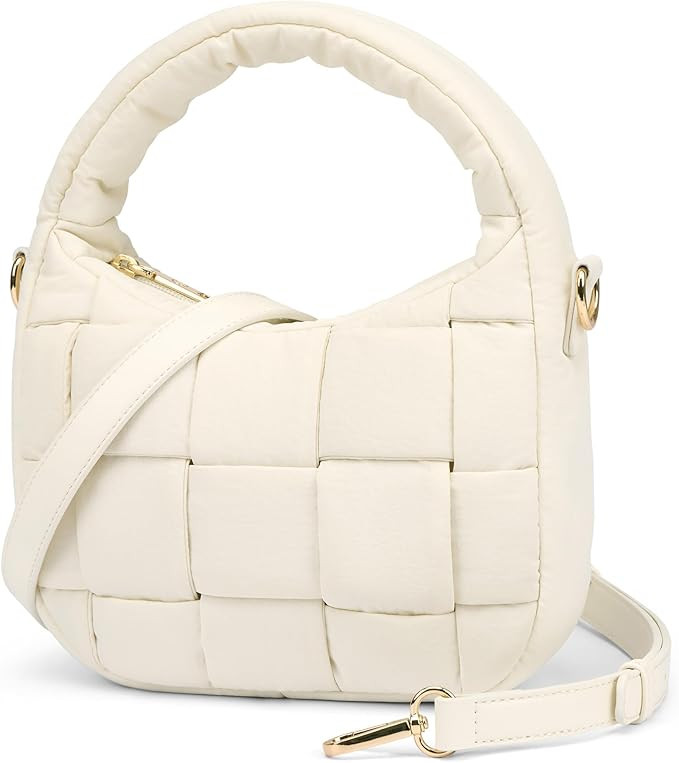 BOSTANTEN Small Puffer Crossbody Bags for Women Mini Purse Nylon Crescent Tote Handbag with Adjus... | Amazon (US)