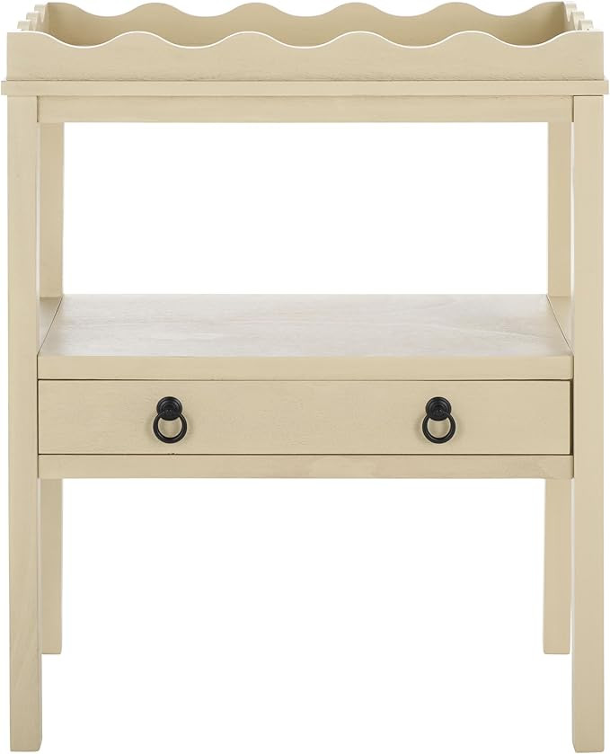 SAFAVIEH Home Collection Darlyn Sand 1-Drawer Rectangle Accent Table | Amazon (US)