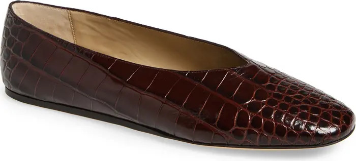 Le Monde Beryl Regency Croc Embossed Flat (Women) | Nordstrom | Nordstrom
