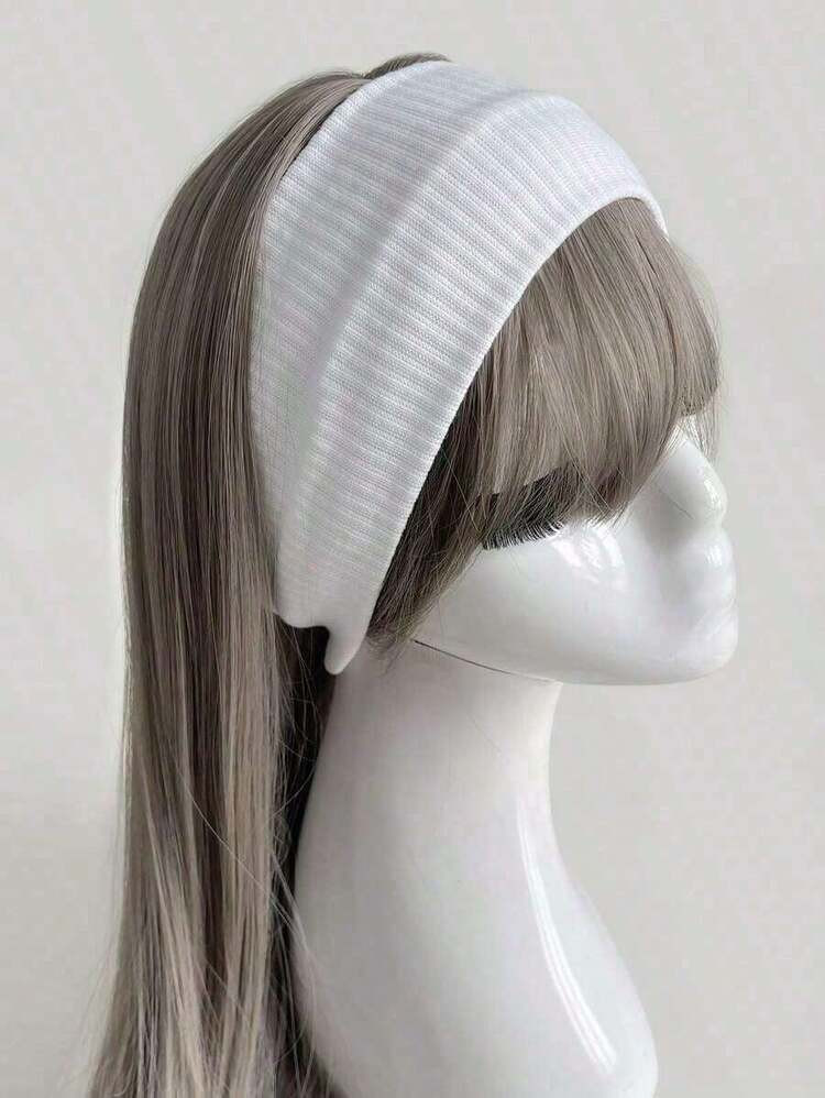 1pc Simple Knitted Headband, College Style Street Fashion Sports Headband, Pink/Black/White Multi-Color Options, Unisex, Can Be Used As Hair Accessory All Year Round Turban Headband Sweatband, School Stuff, College, Headbands Fall Winter Hair Band Hair Accessories For Women For Vacation Outfits Woman | SHEIN