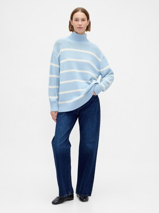 100% Cotton Oversized Mockneck Sweater | Gap (US)