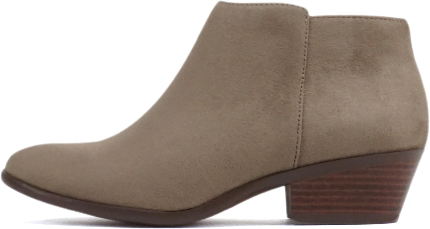 Soda Women's Mug Round Toe Faux Suede Stacked Heel Western Ankle Bootie | Amazon (US)