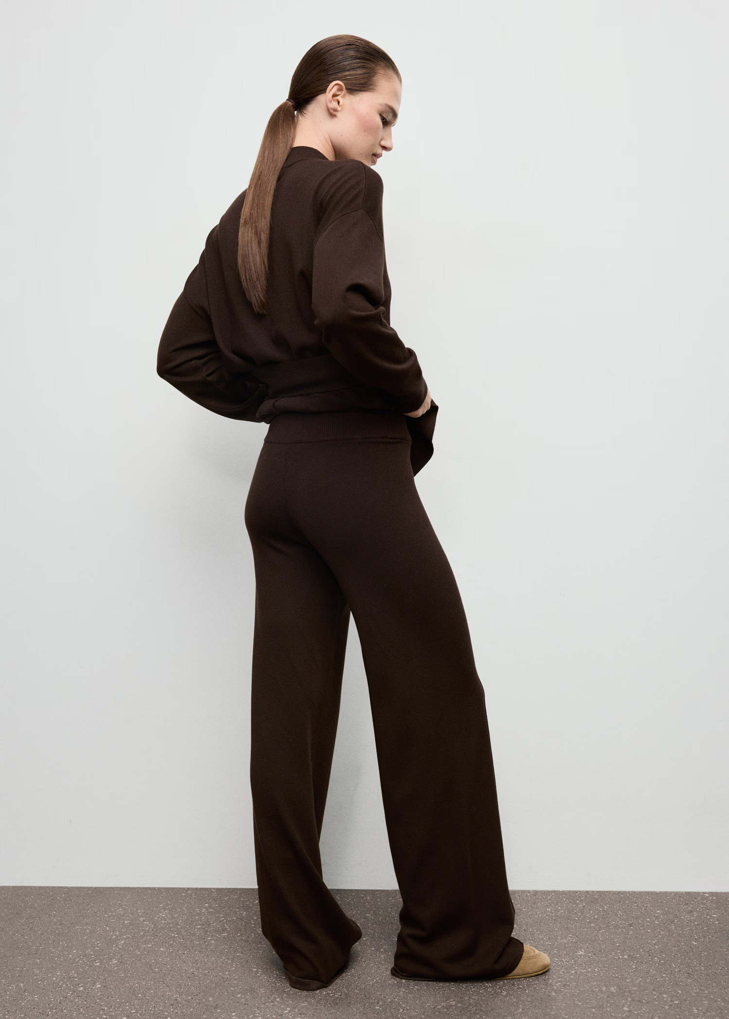 Knitted trousers with stitching detail - Women | MANGO USA | Mango (US/MX/AU)