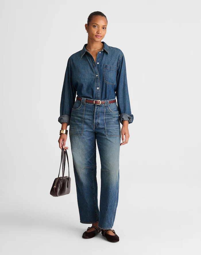 The Curvy Darted Barrel-Leg Jean | Madewell