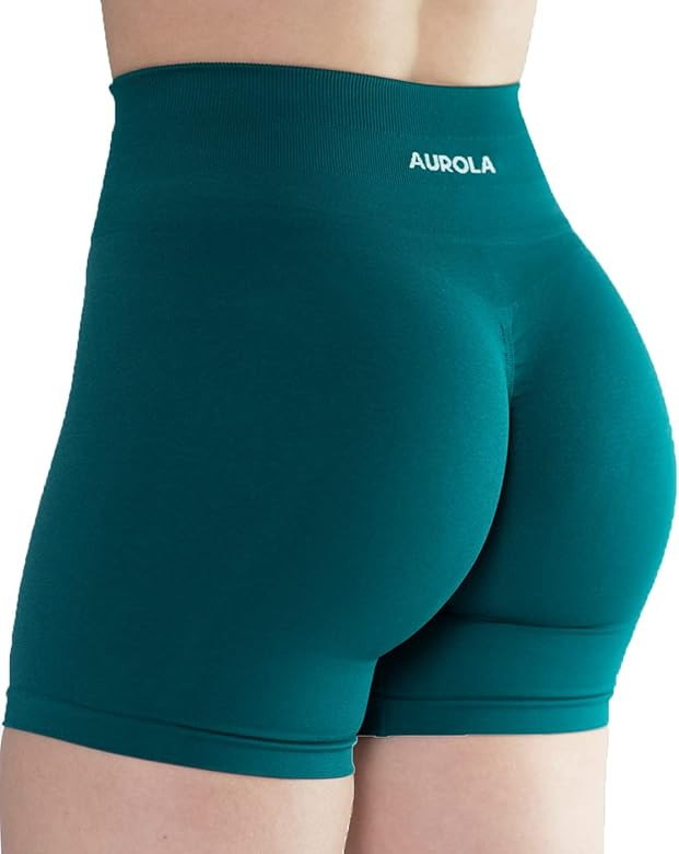 AUROLA Intensify Workout Shorts for Women Seamless Scrunch Short Gym Yoga Running Sport Active Ex... | Amazon (US)