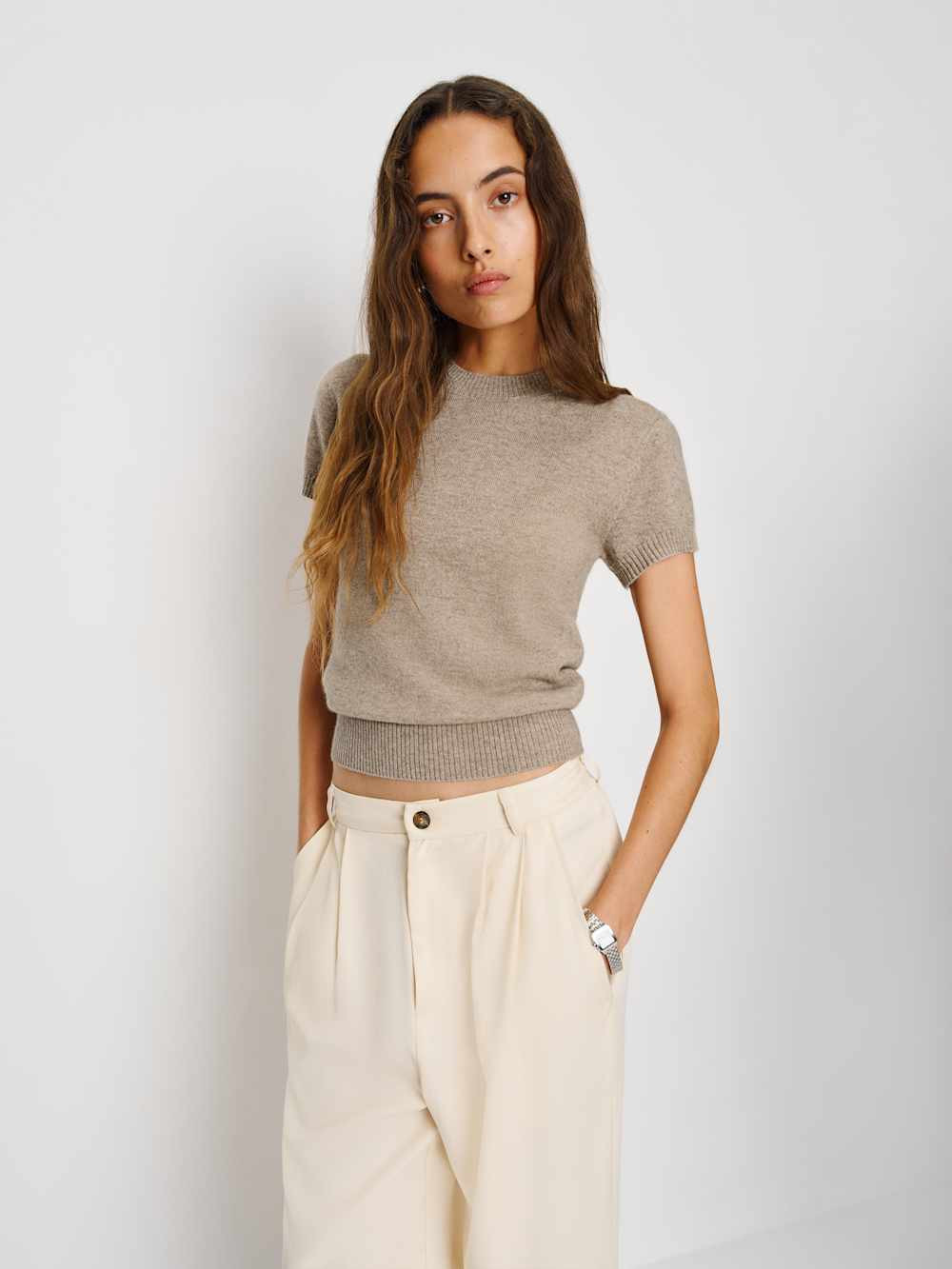 Darcy Cashmere Tee | Reformation (Global)