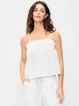 Crinkle Gauze Tank Top | Old Navy (US)