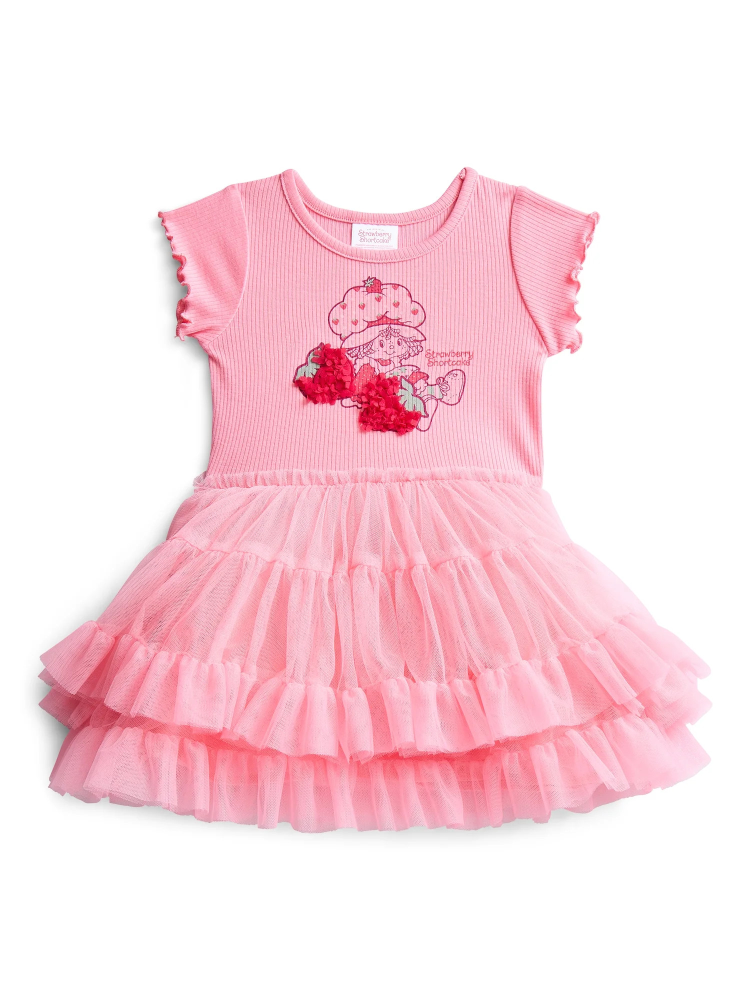 Strawberry Shortcake Toddler Girls Graphic Tutu Dress with Short Sleeves, Sizes 12M-5T | Walmart (US)