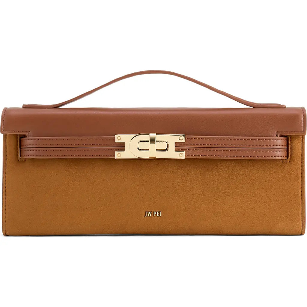 JW PEI Bria Faux Suede Top Handle Bag in Brown at Nordstrom | Nordstrom