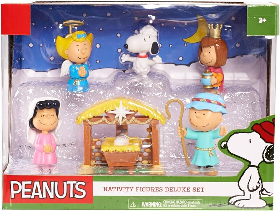 Peanuts Christmas Nativity Figure Set, Decorations and Toys, Kids Toys for Ages 3 Up by Just Play | Amazon (US)