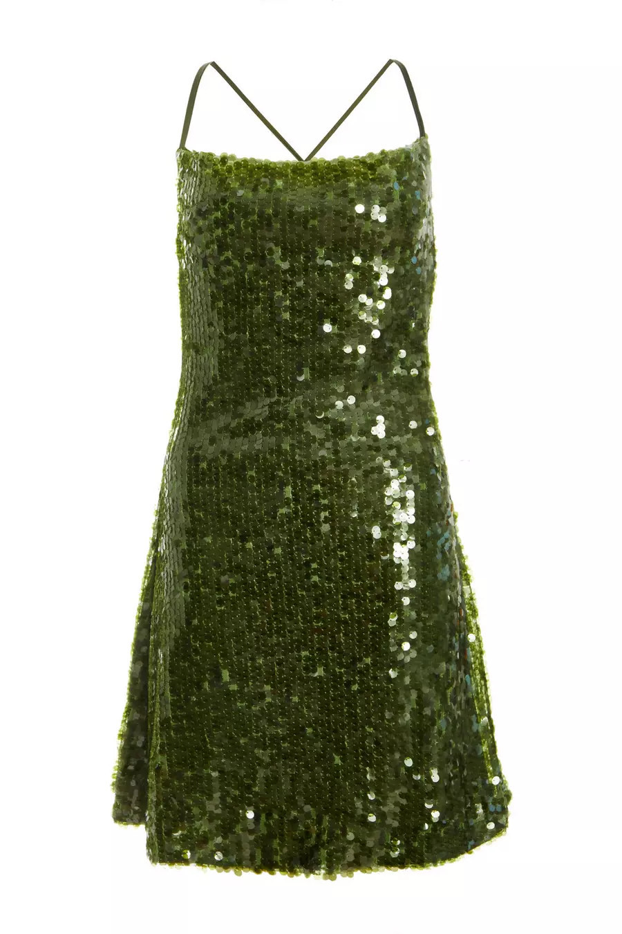 Home/Green Sequin Cowl Mini Dress | Quiz Clothing