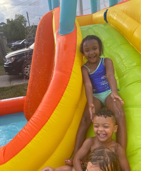 Nothing is more fun that at home water slides the family can enjoy with this #h2o slide from #samsclub 
Water slides 
Sam’s club
Summer fun 

#LTKKids #LTKHome #LTKSwim