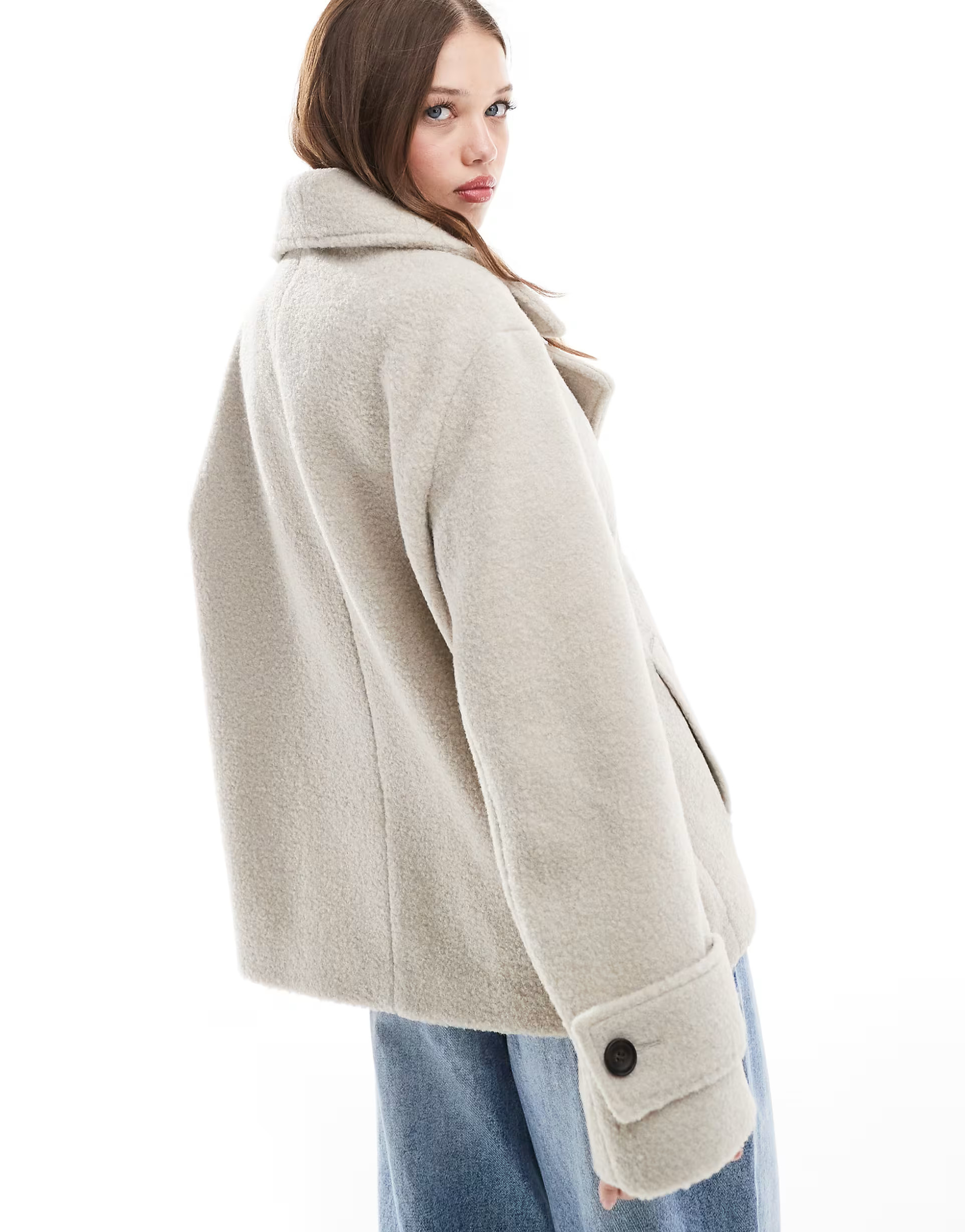 ASOS DESIGN - Caban aspect laine en maille bouclée confortable | ASOS | ASOS (Global)