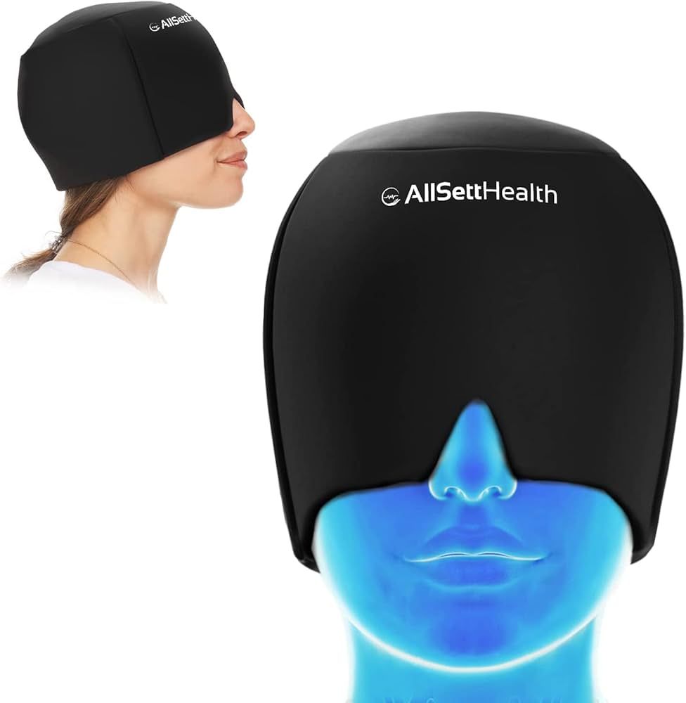 Migraine Relief Cap Ice Head Wrap Headache and Migraine Hat | Headache Relief with Hot/Cold Gel H... | Amazon (US)