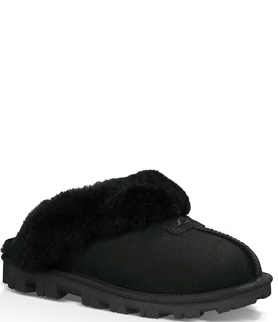 Coquette Suede Signature Logo Detail Cold Weather Slippers | Dillard's