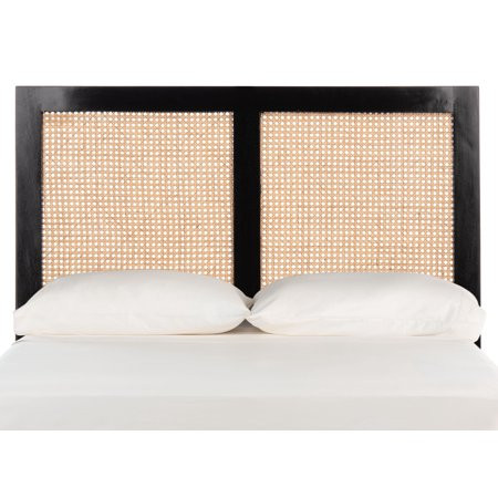 Safavieh Vienna Cane Farmhouse Wood Headboard, Twin, Black | Walmart (US)