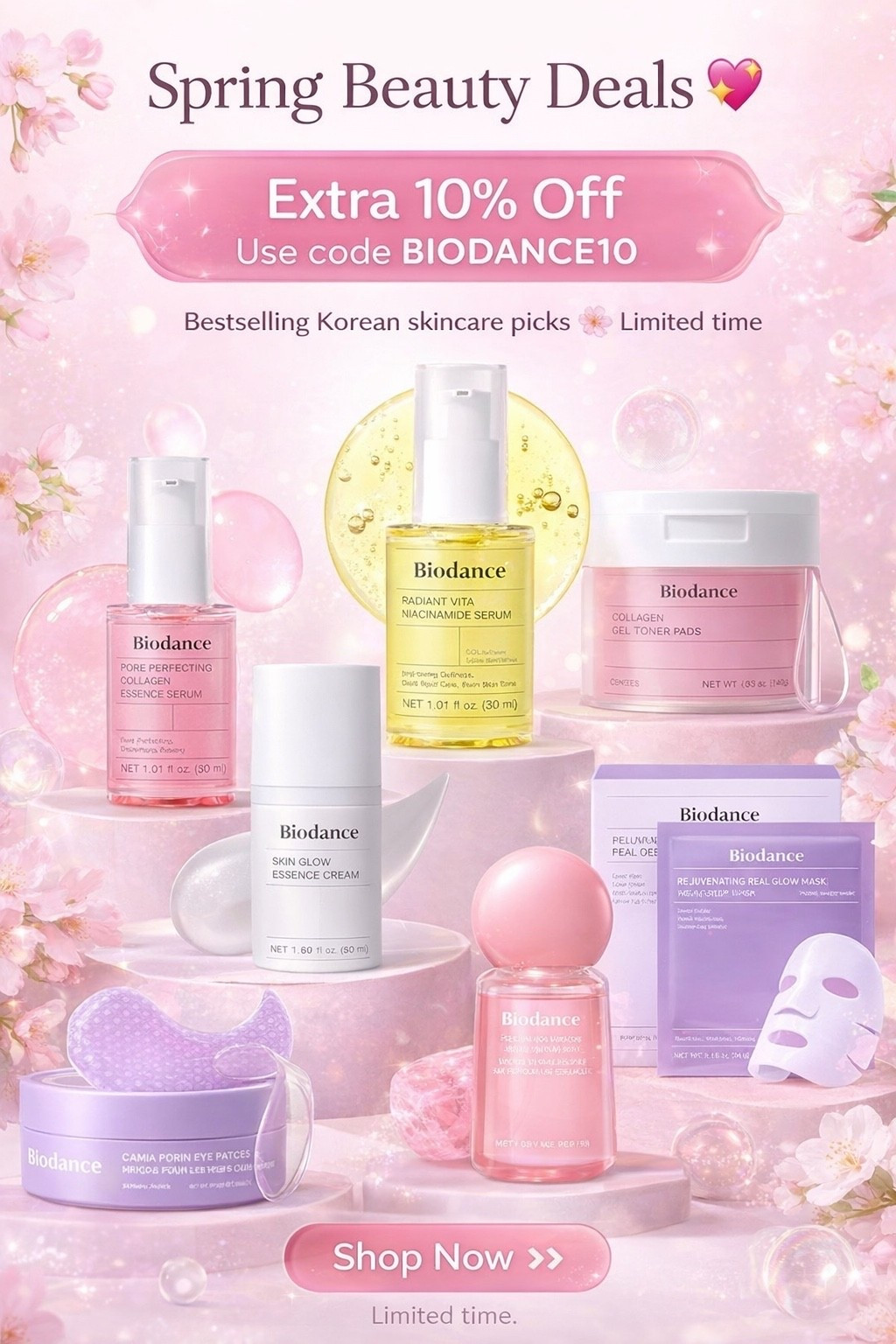 Spring beauty deals 💕 Biodance skincare picks with extra 10% off using code BIODANCE10. Glow serums, toner pads & hydrating essentials I’m loving right now ✨

#LTKBeauty #LTKSaleAlert