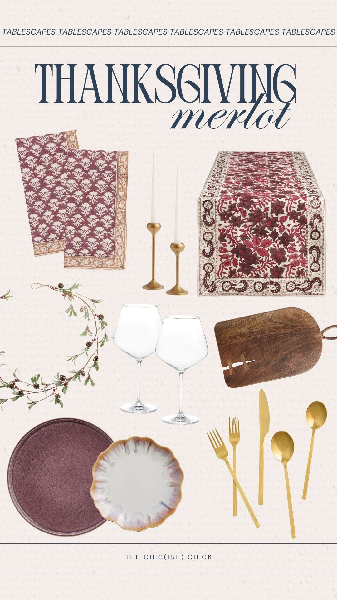 Thanksgiving merlot hosting finds. Gold candle holders and floral table runner create a bright and colorful tablescape. 

#LTKSeasonal #LTKStyleTip #LTKHome